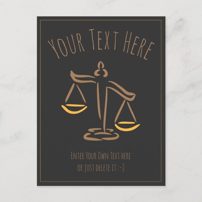 Carte Postale Avocat | Procureur | Juge | Cabinet d'avocats / Bu (Devant)