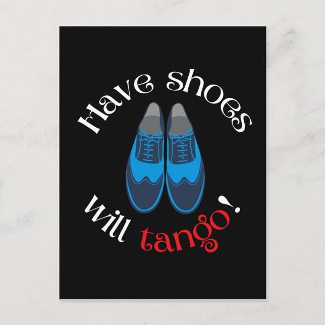 Carte Postale Avoir Des Chaussures Tango Mens Tango Chaussures (Devant)
