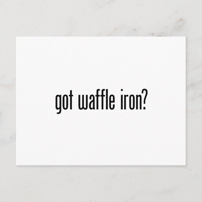 Carte Postale avoir du fer gaufre (Devant)