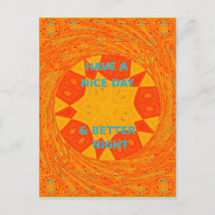 Carte Postale Avoir un texte de jour agréable design vectoriel b
