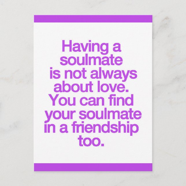 CARTE POSTALE AVOIR UNE AMITIÉ SOULMATE CITATIONS DIT EXPRES (Devant)