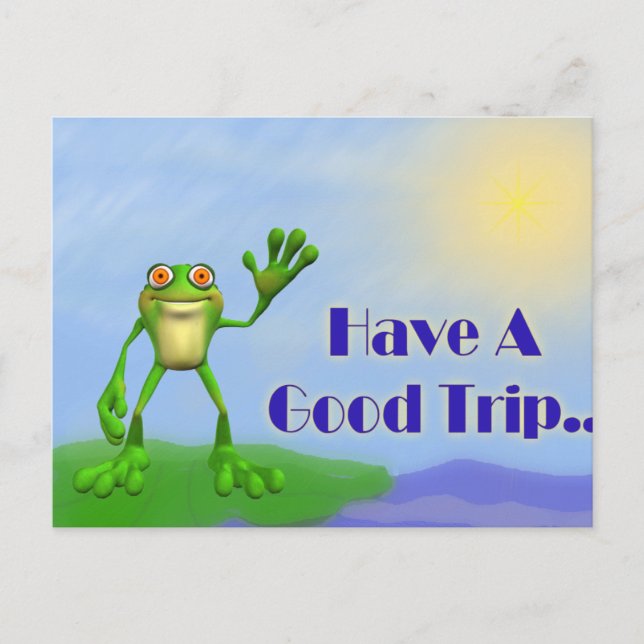 Carte Postale Avoir Une Bonne Grenouille De Voyage (Devant)