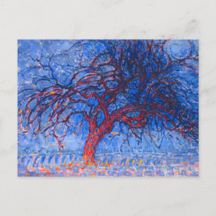 Carte Postale Avond (Soirée) : L'Arbre Rouge - Piet Mondrian -