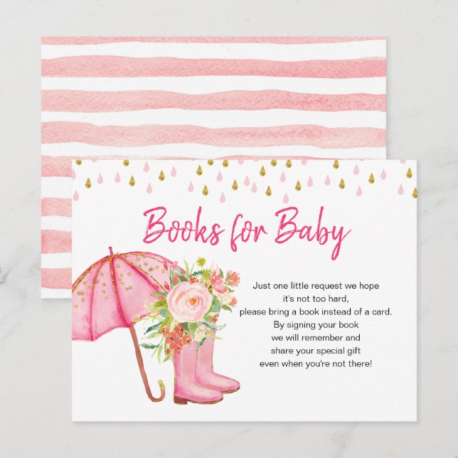 Carte Postale Avril Douches Apporter mai Fleurs Livres pour bébé (Devant / Derrière)