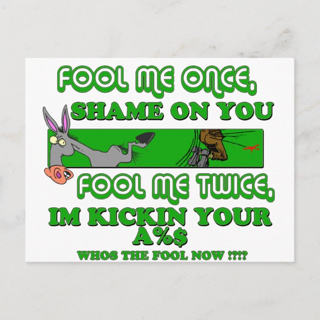 Carte Postale Avril Fools - Me tromper une fois (Devant)