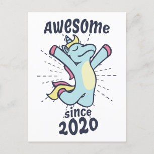 Carte Postale Awesome depuis 2020 - Anniversaire de enfant Unico