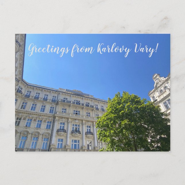Carte Postale aWorld2Celebrate : Salutations de Karlovy Vary! (Devant)