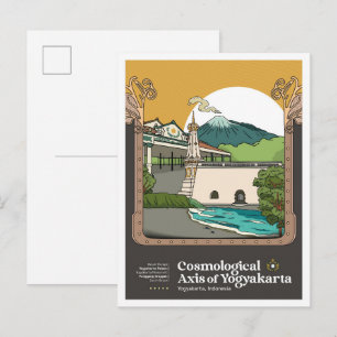 Carte Postale Axe de Yogyakarta Indonésie Voyage