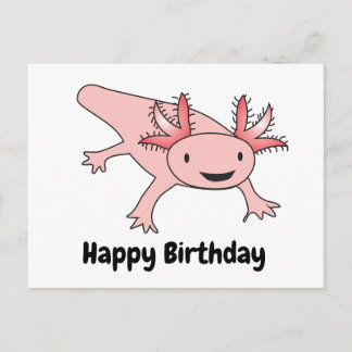Carte Postale Axolotl Anniversaire Drôle mignon