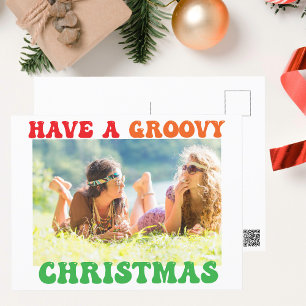 Carte Postale Ayez une jolie photo hippie Super de Noël