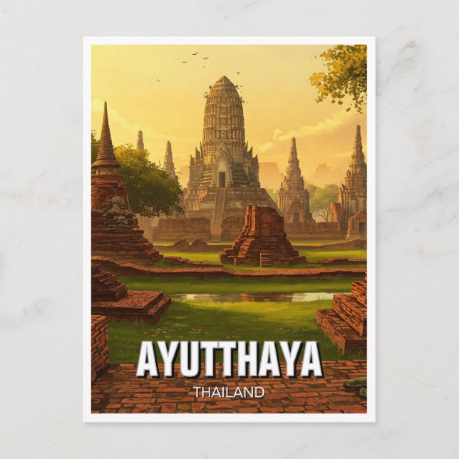 Carte Postale Ayutthaya Thaïlande Voyage (Devant)