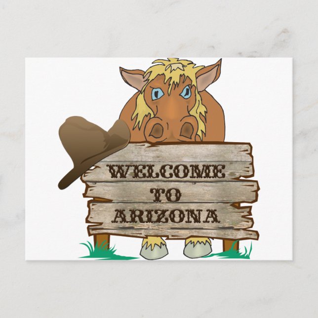 Carte Postale AZ- Bienvenue à l'Arizona Horse (Devant)