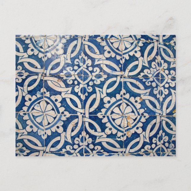 Carte Postale azulejo portugais vintage (Devant)