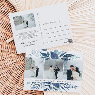 Carte Postale Azur sauvage   Merci de Mariage multiphoto