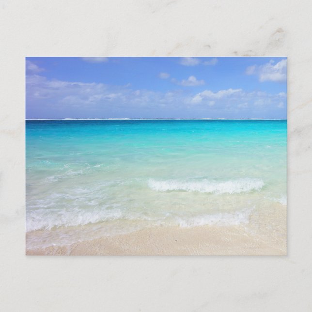 Carte Postale Azure Blue Caribbean Tropical Beach (Devant)