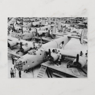 Carte Postale B-24 Bomber Assembly Line, 1943