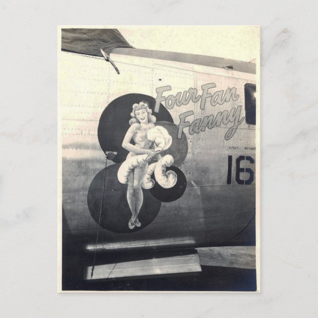 Carte postale B-24 Nez Art "Four Fan Fanny" (Devant)