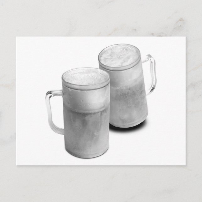 Carte Postale B/W Boules de bière (Devant)