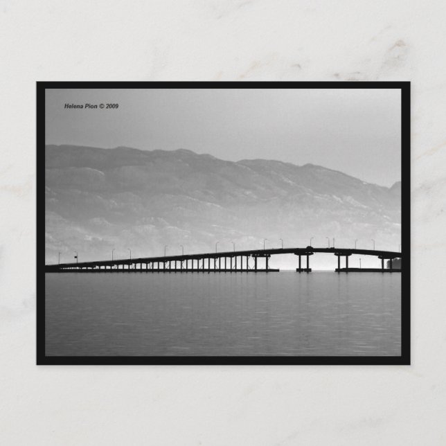 Carte postale B&W Okanagan Lake Bridge (Devant)