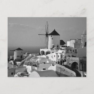 Carte Postale B&W Santorini 3