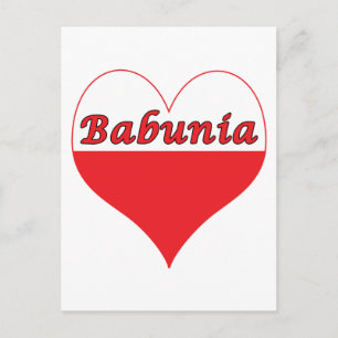 Carte Postale Babunia Coeur polonais
