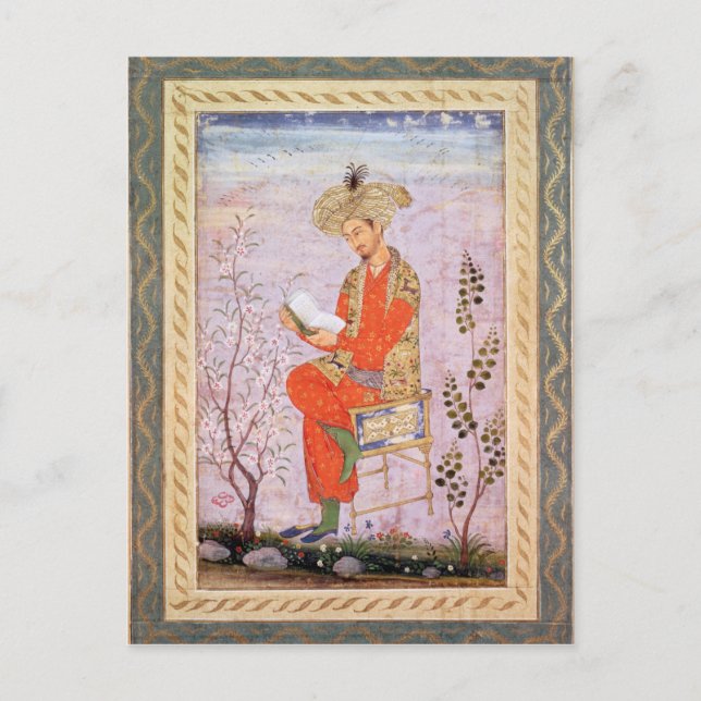Carte Postale Babur Reading, Mughal (Devant)