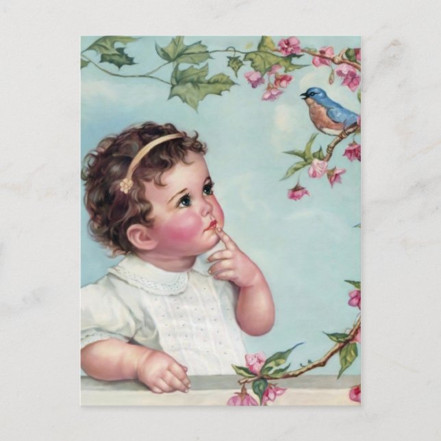 Carte Postale Baby Blue Bird (Devant)