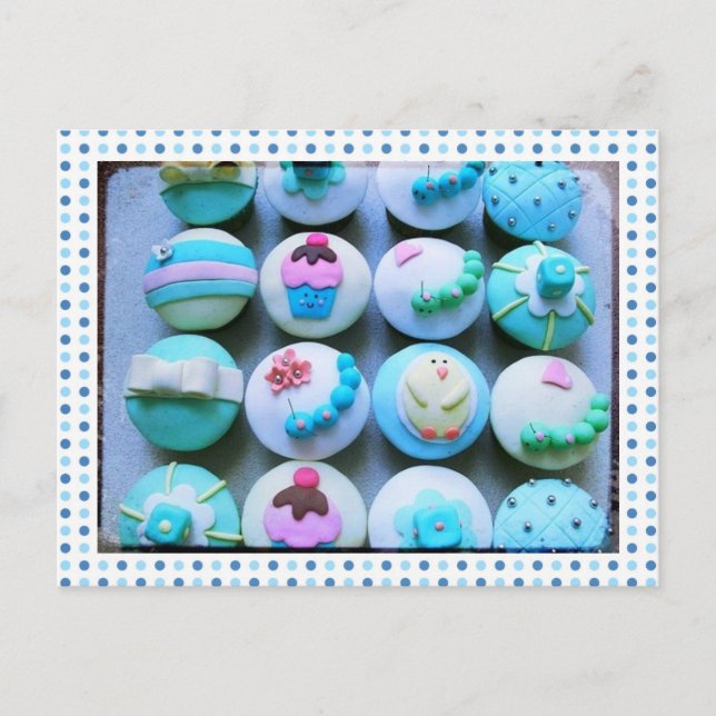 Carte Postale Baby Boy Cupcakes (Devant)
