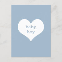 Baby Boy Pastel Bleu et Coeur Blanc