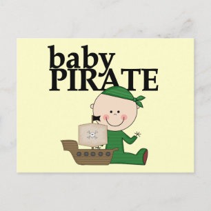 Carte Postale Baby Boy Pirate avec des T-shirts et des cadeaux d