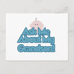 Carte Postale Baby Boy Posez la question sur mes petits-fils cad