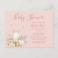 Baby Girl Pink Script mignonne Elegant Baby Invita
