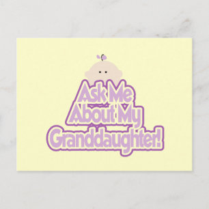 Carte Postale Baby Girl Posez la question sur mes T-shirts de pe