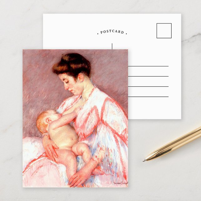 Carte Postale Baby John Être nourri | Mary Cassatt (Créateur téléchargé)