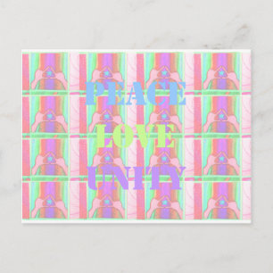 Carte Postale Baby Kids Peace Love Unity Hakuna Matata design.p