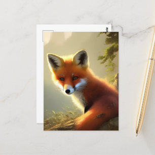 Carte Postale Baby Red Fox Wildlife Portrait