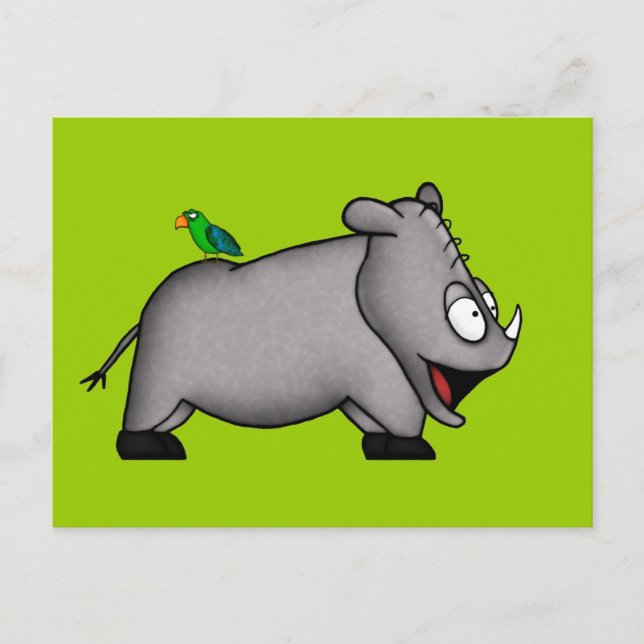 Carte Postale Baby Rhino (Devant)