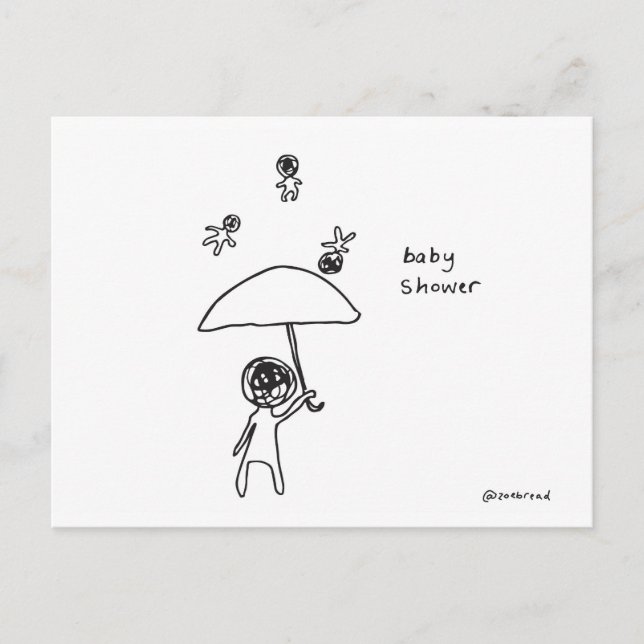 Carte postale baby shower (Devant)