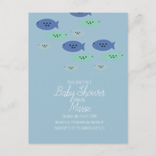 Carte Postale Baby shower Aquarium