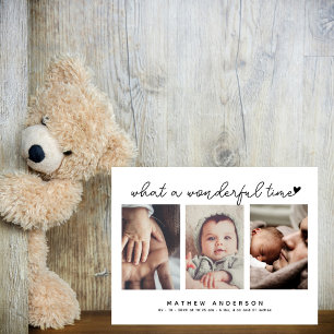 Carte Postale Baby shower de Merci photo multiple moderne