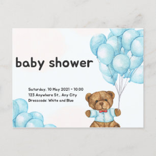 Carte Postale baby shower d'invitation