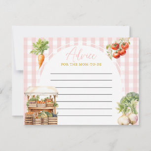 Carte Postale Baby shower frais à croissance locale rose Conseil