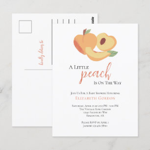 Carte Postale Baby shower Little Peach