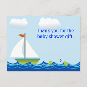 Carte postale Baby shower Merci