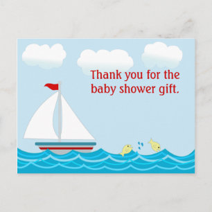 Carte postale Baby shower Merci