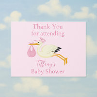 Baby shower Merci pour avoir assisté à Stork