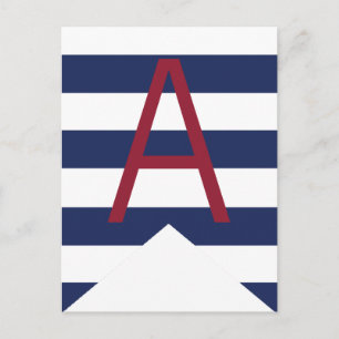 Carte Postale Baby shower nautique - Drapeau de Bunting personna