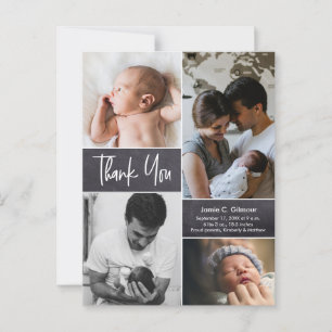 Carte Postale Baby shower photo merci faire-part de naissance