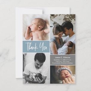 Carte Postale Baby shower photo merci faire-part de naissance