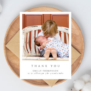 Carte Postale Baby shower photo simple et élégant